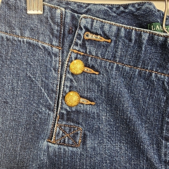 Lauren Jeans Wide Leg Blue Jeans Size 6 - Picture 4 of 9